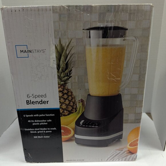 Mainstays 6-Speed Blender | 48oz Jar, 360W Motor, Stainless Blades - Picture 1 of 11
